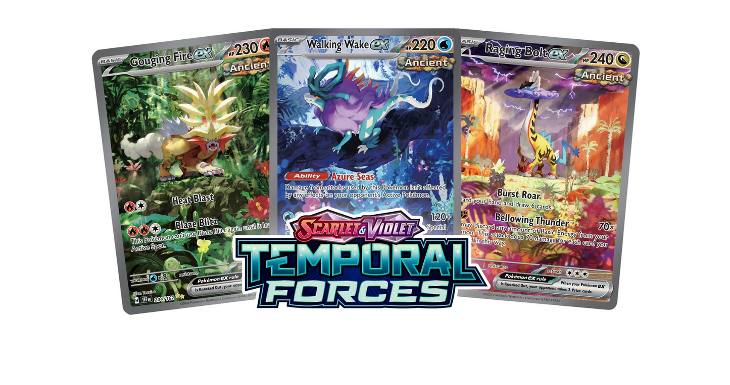 Pokemon Temporal Forces Sleeved Booster Pack Caffeine Critical