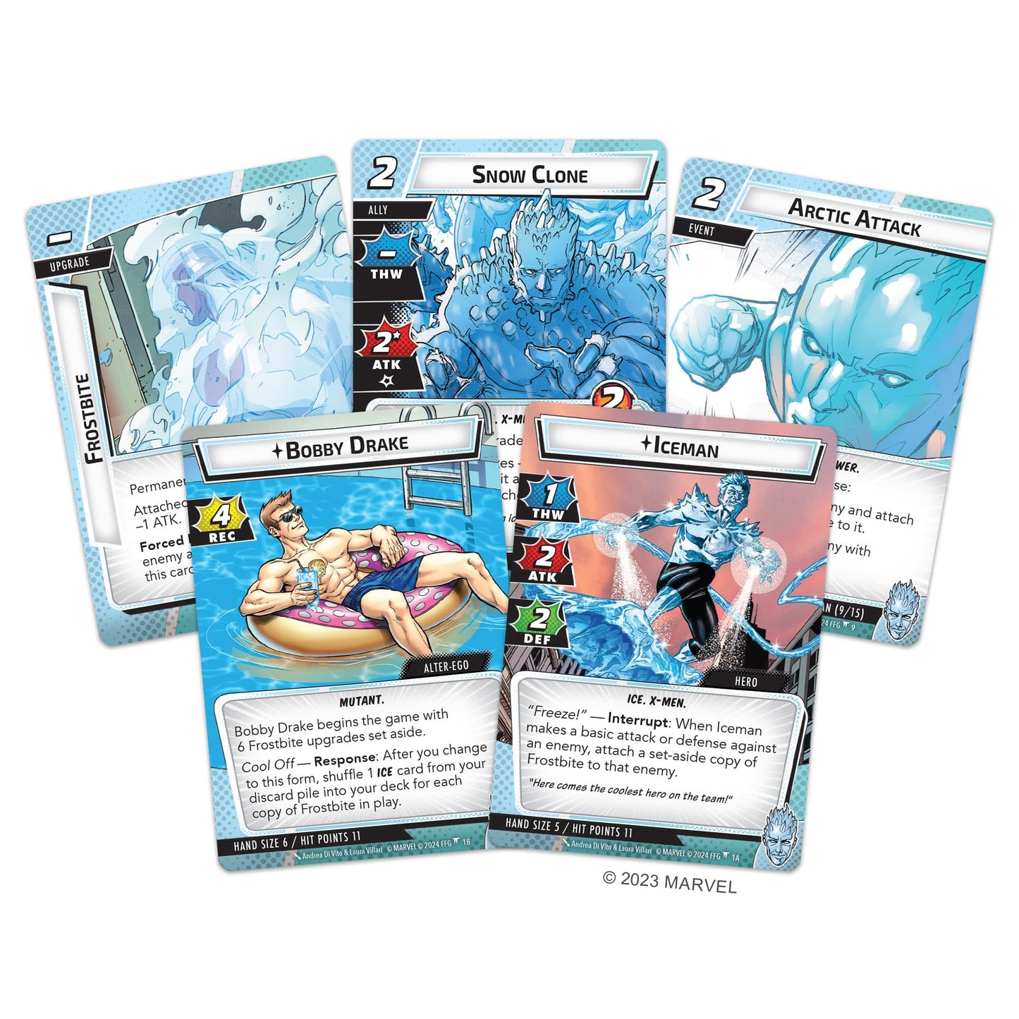 Marvel Champions The Card Game Iceman Hero Pack - Superhero Strategy Game