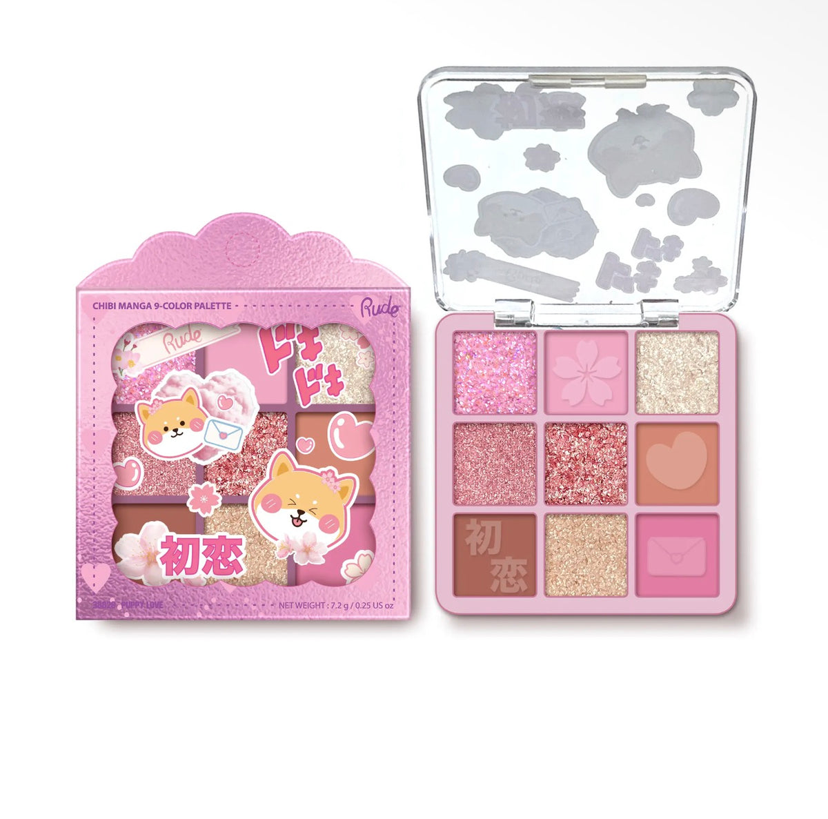 Chibi Manga 9 Color Eyeshadow Palette Puppy Love Caffeine Critical