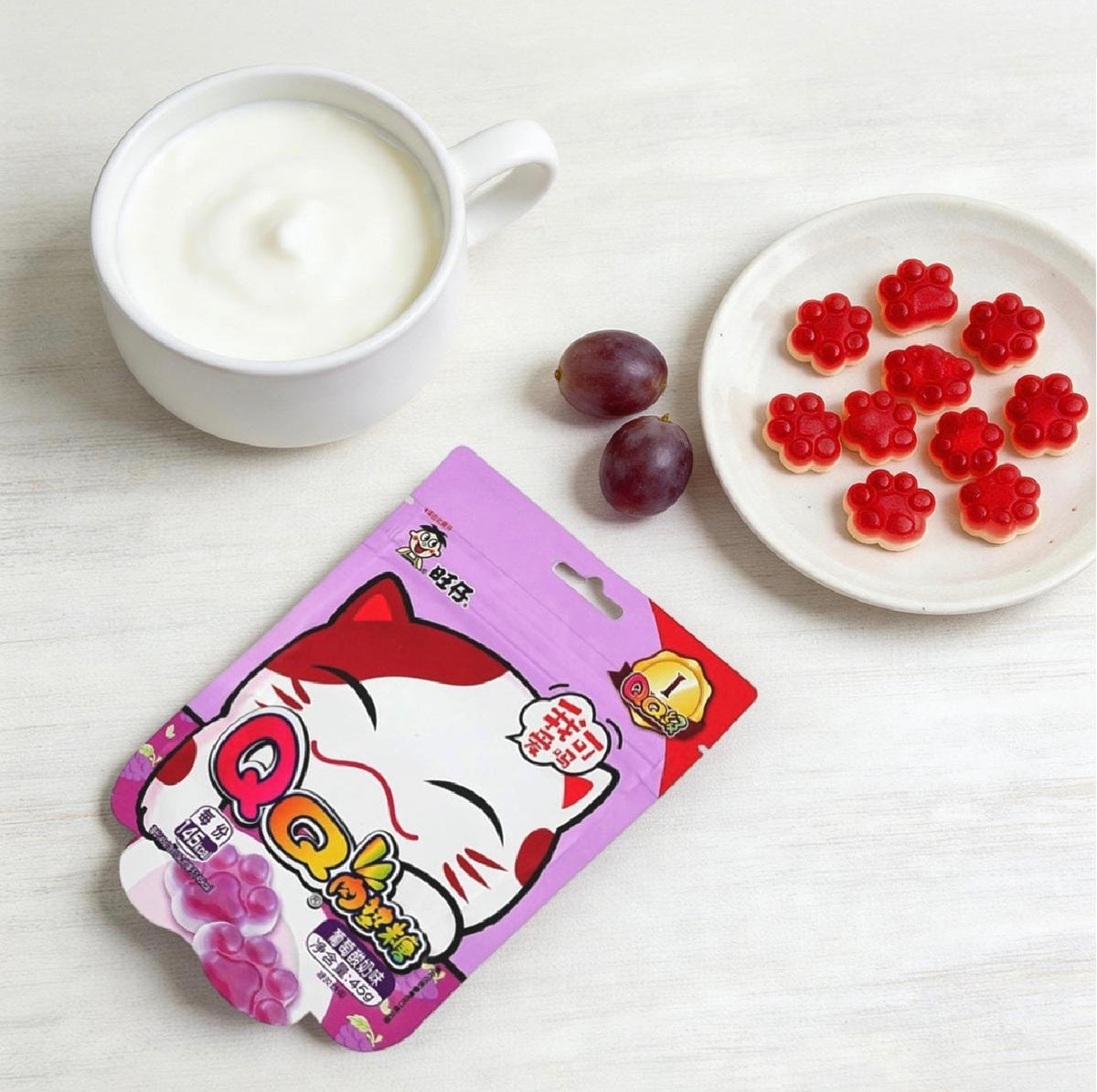 Cat Paw Gummies Grape Yogurt Flavor Caffeine Critical