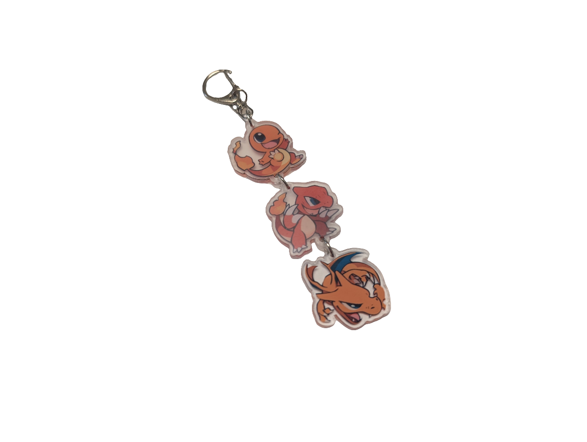 Charizard Evolution Keychain - Caffeine Critical Caffeine Critical