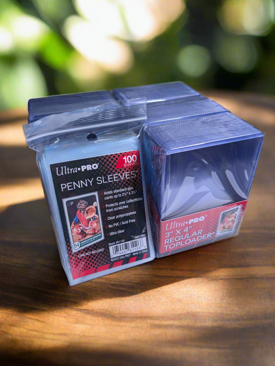 100 Ultra Pro Sleeves and 100 Top Loaders Combo Pack Caffeine Critical