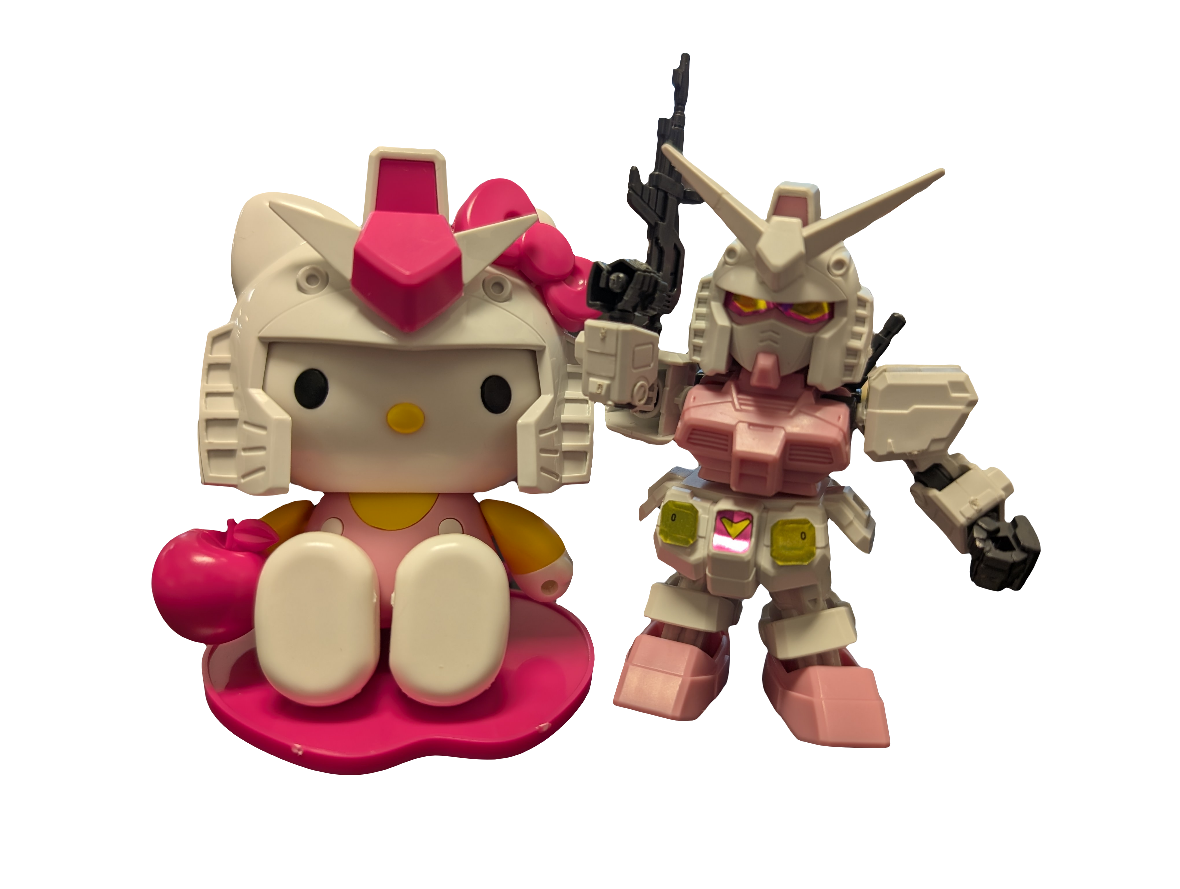 Fully Assembled Hello Kitty X Gundam Crossover Playset (Pink) Caffeine Critical