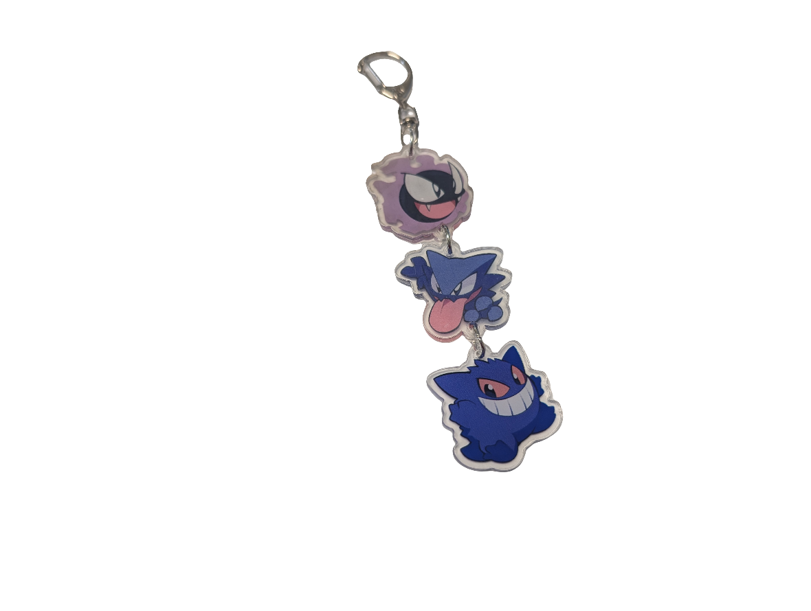 Gengar Evolution Keychain - Caffeine Critical Caffeine Critical