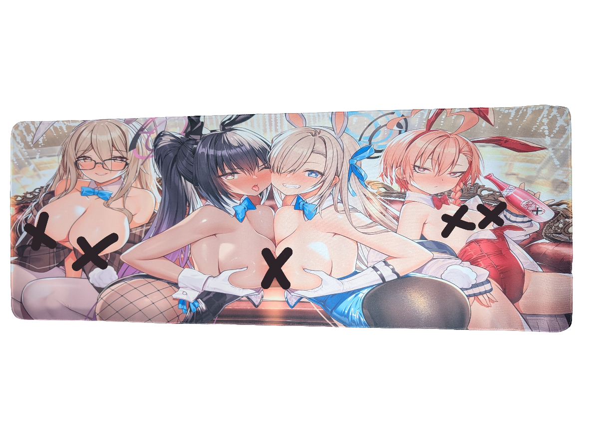 Uncensored Bunnygirl Waifu Hentai Playmat