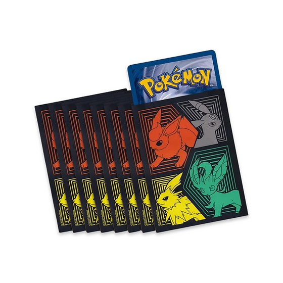 Pokemon Evolving Skies Sleeves Leafeon, Flareon 65 Pack - Caffeine Critical Caffeine Critical