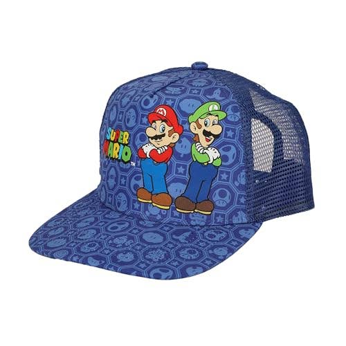 Super Mario Bros Mario & Luigi Trucker Hat Caffeine Critical