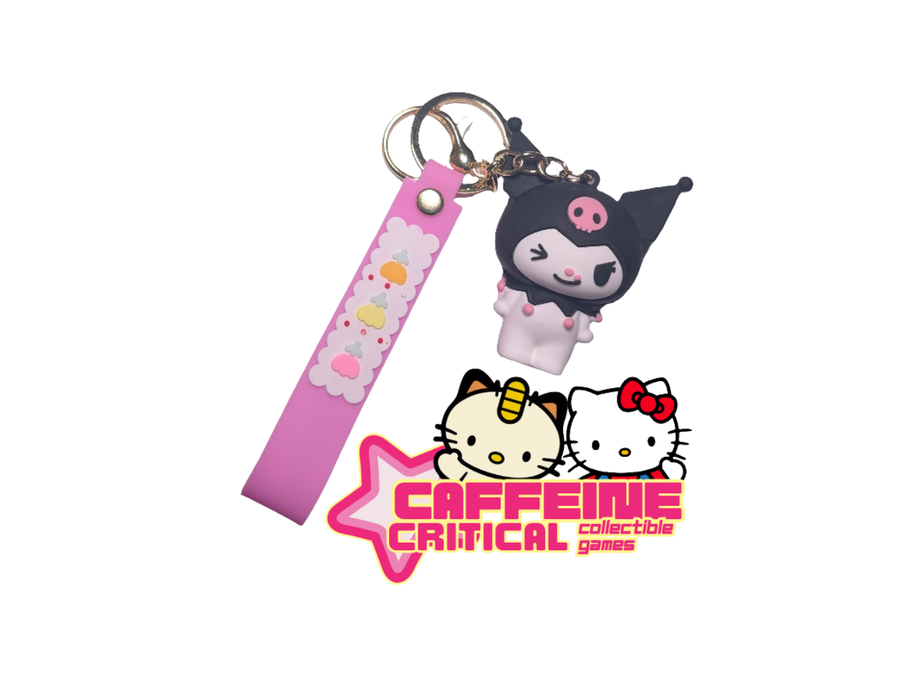 Kuromi Playful Keychain Caffeine Critical