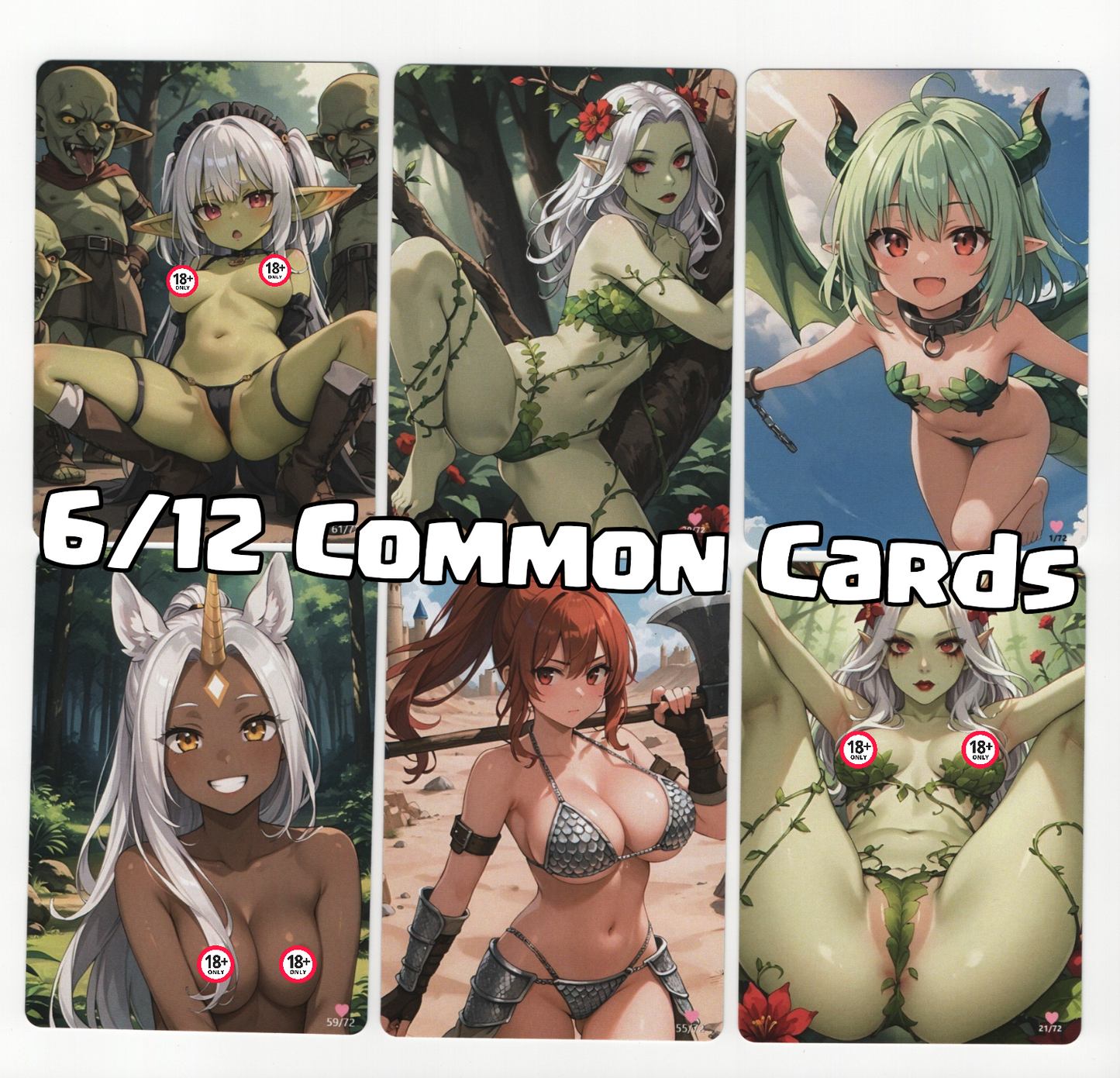 'Full Glory Waifus: Emerald Bliss' Booster Pack | Nude Waifu Cards Caffeine Critical