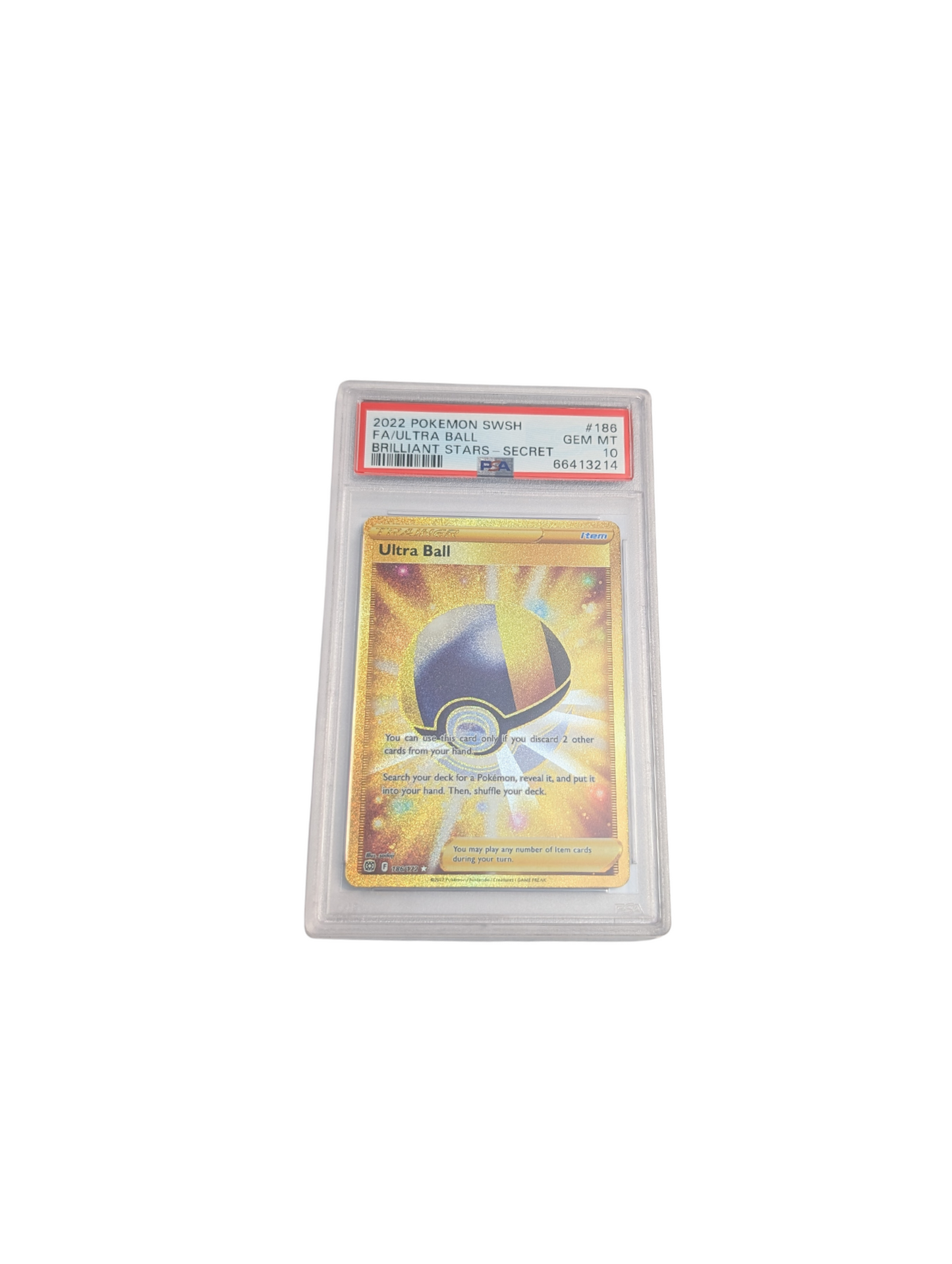 2022 Pokemon SWSH Ultra Ball Brilliant Stars Secret | PSA 10 Gem Mint - Caffeine Critical Caffeine Critical