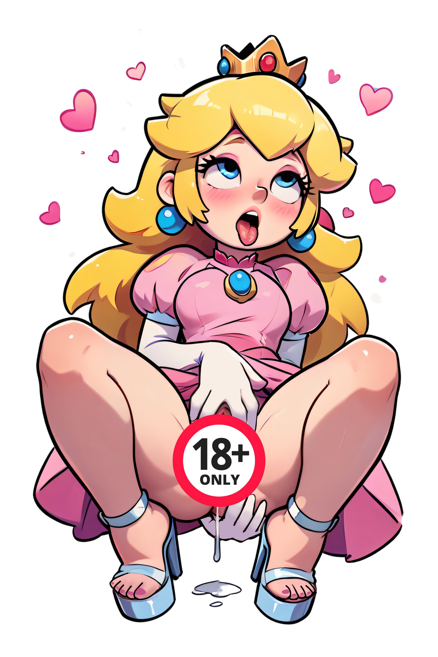 Princess Peach Waifu Sticker | Uncensored Hentai Stickers Caffeine Critical