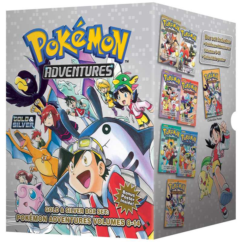 Pokémon Adventures Gold & Silver Box Set (Set Includes Vols. 8-14) by Hidenori Kusaka: Paperback; 1552 pages / English - Caffeine Critical Caffeine Critical