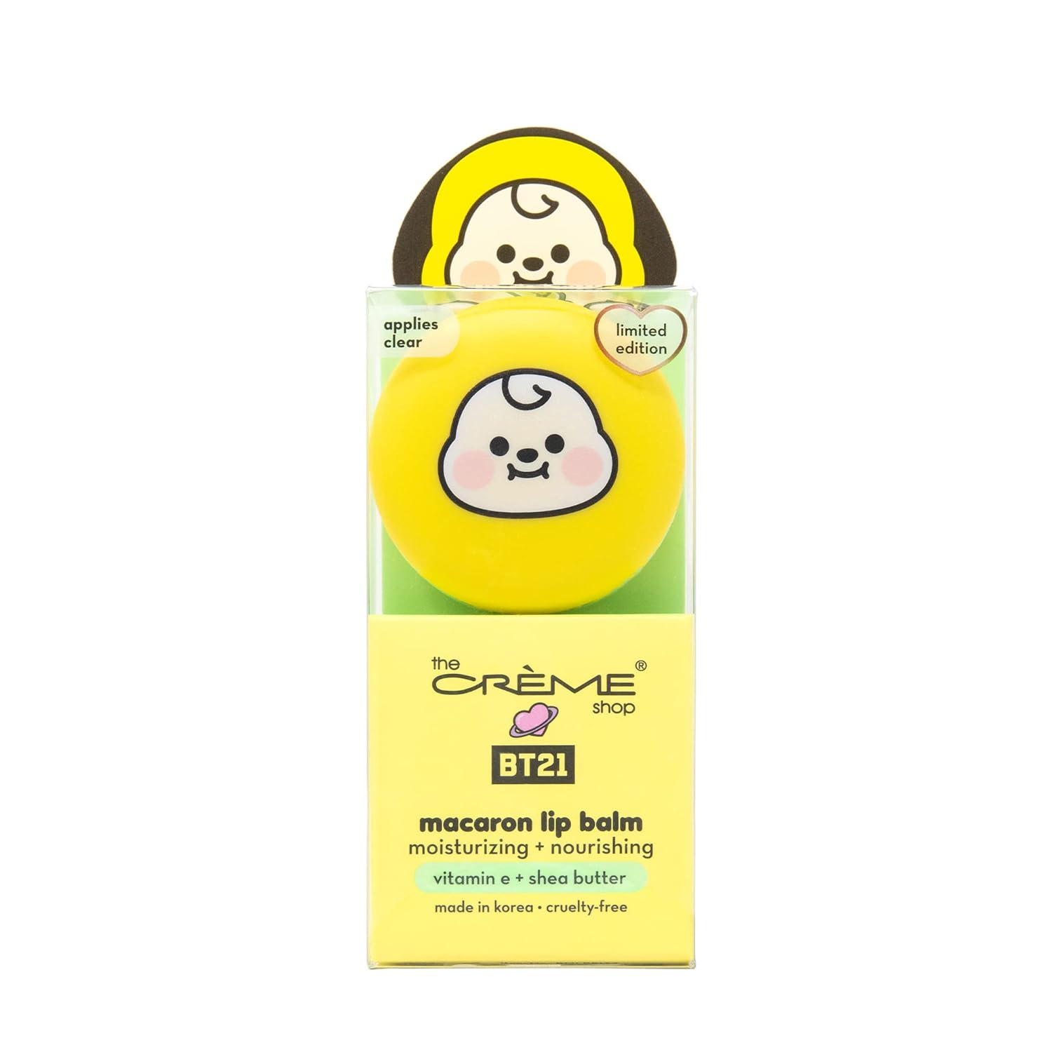 The Creme Shop x BT21 Macaron Lip Balm: CHIMMY - BANANA MILK - Caffeine Critical