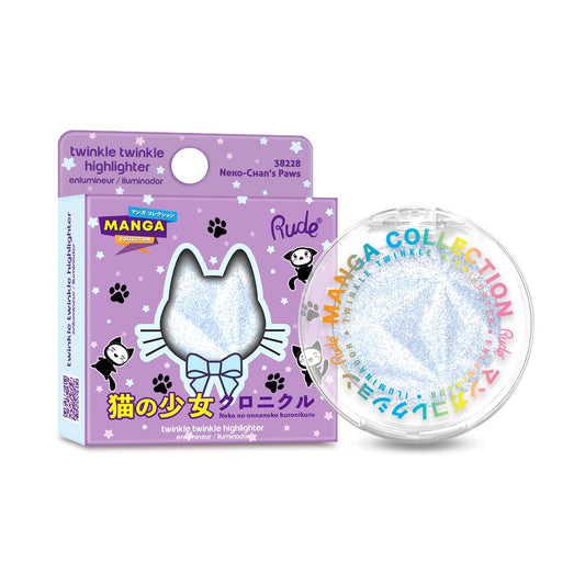 Rude Cosmetics Manga Collection Twinkle Twinkle Highlighter Neko-Chan’s Paws Caffeine Critical