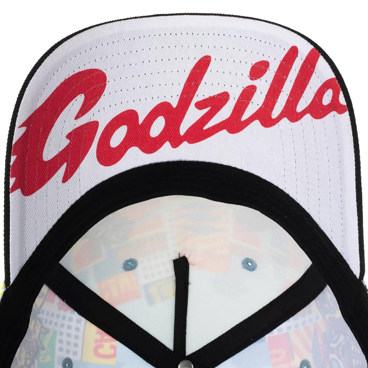Godzilla Cityscape Monsters Cartoon All Over Print Snapback Hat for Men Caffeine Critical