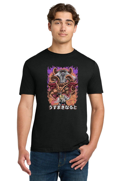 Naruto Shippuden - Minato and Kurama Adult Unisex T-Shirt - Caffeine Critical