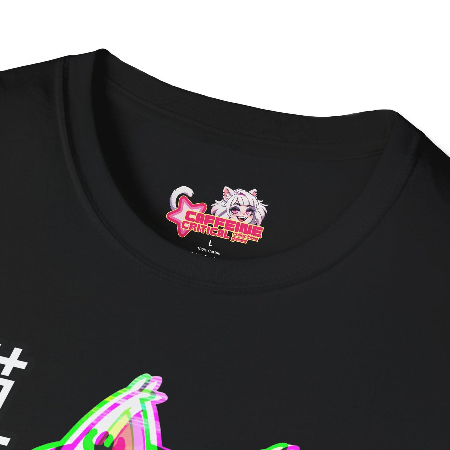 Catanna Oni Glitch Cat-girl Waifu T-Shirt - Caffeine Critical Caffeine Critical