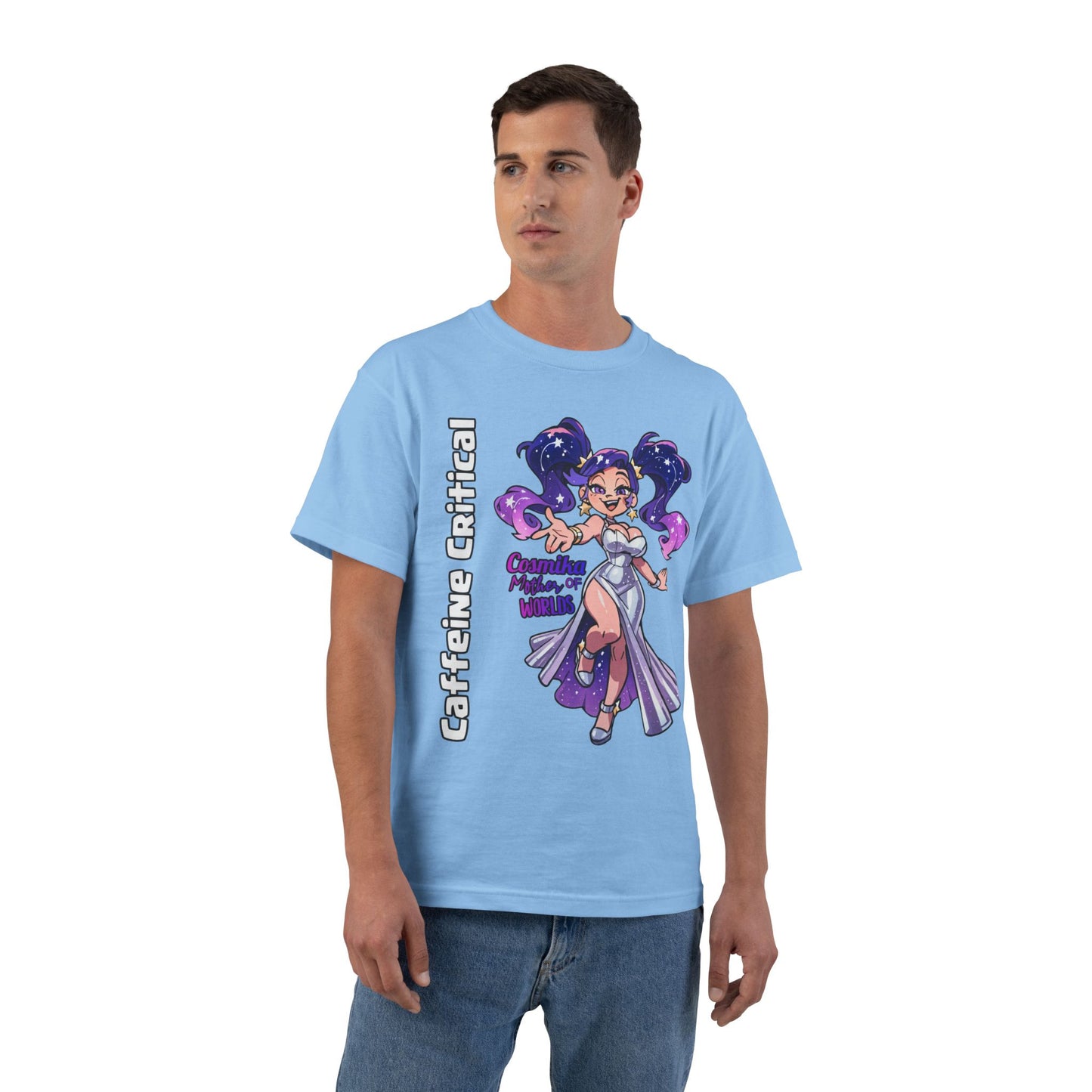Cosmika Streetwear T-Shirt | Oversized Urban Style - Caffeine Critical Caffeine Critical