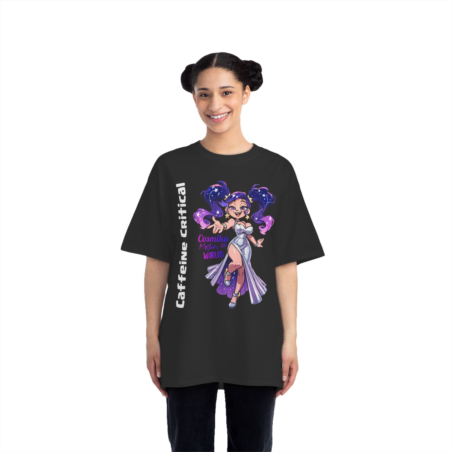 Cosmika Streetwear T-Shirt | Oversized Urban Style Caffeine Critical