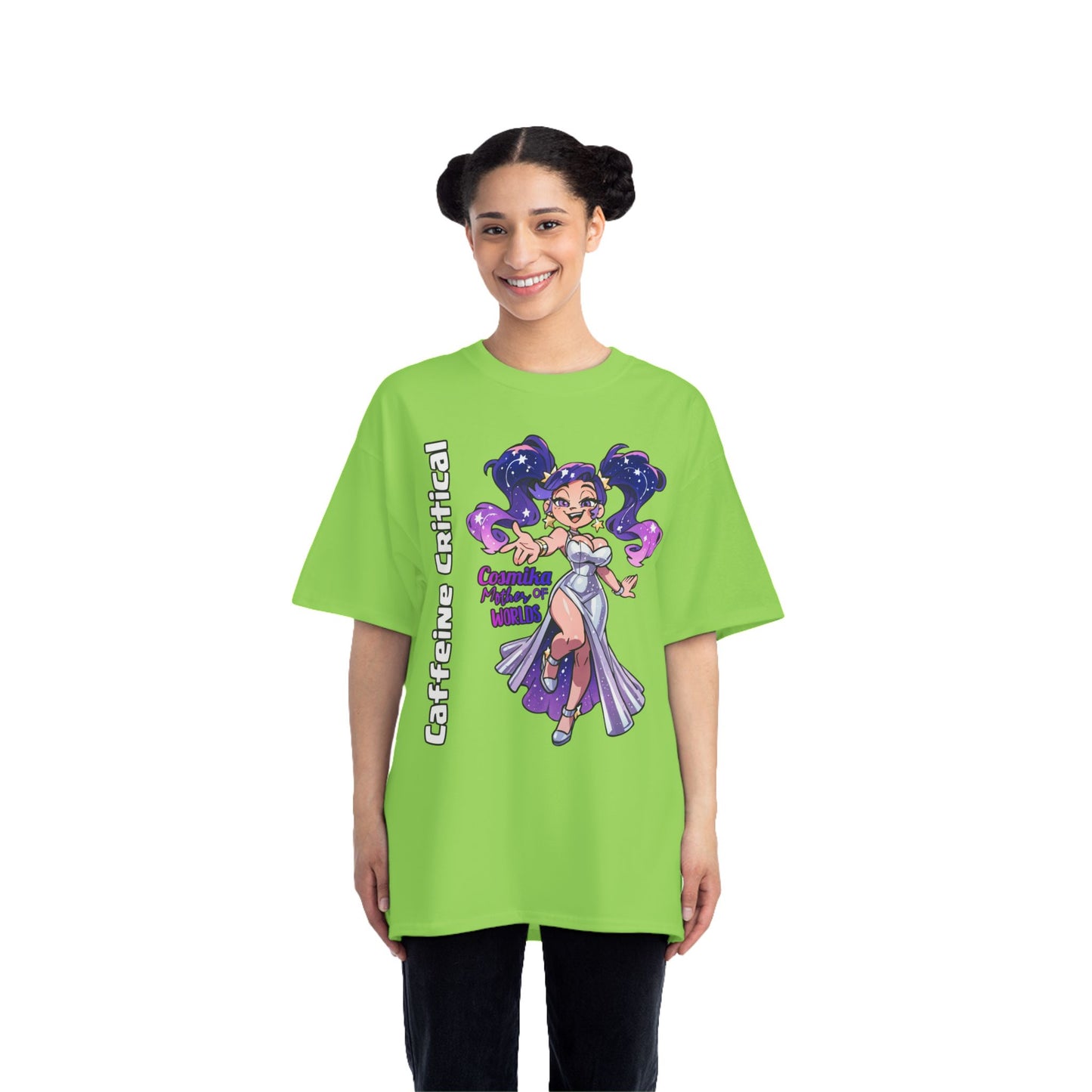 Cosmika Streetwear T-Shirt | Oversized Urban Style - Caffeine Critical Caffeine Critical