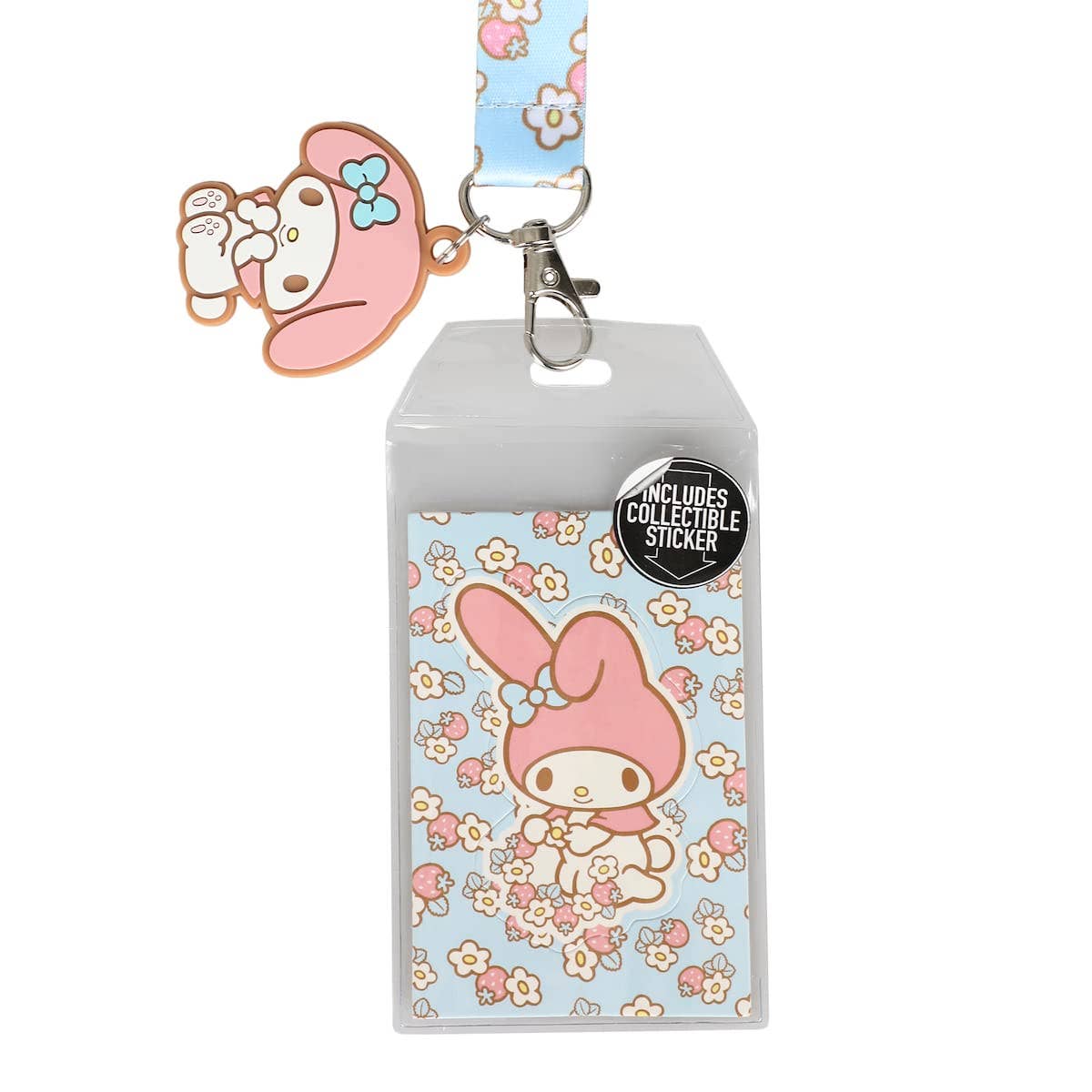 My Melody Floral Character Charm Lanyard Caffeine Critical