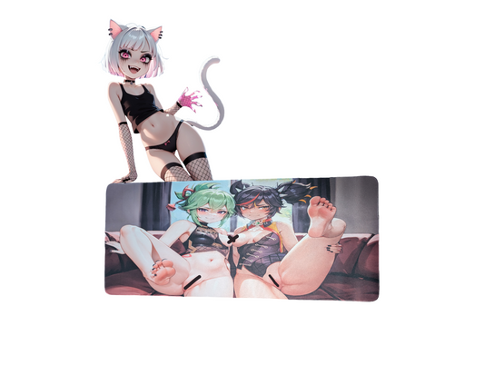 Uncensored Feet and Pussy Hentai Waifu Playmat