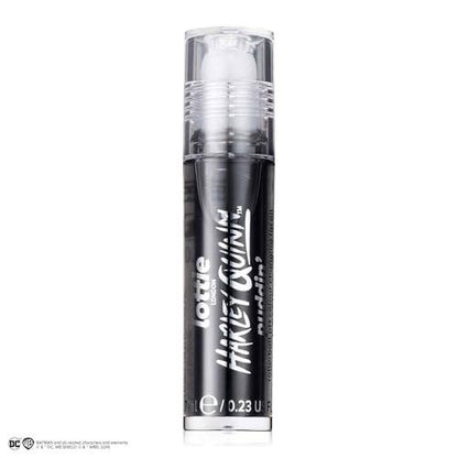 Lottie London x Harley Quinn Puddin’ pH Color Changing Lip Oil in Black, Nourishing lip oil to adapt to the natural pH in your lips for a unique flush of color - Caffeine Critical