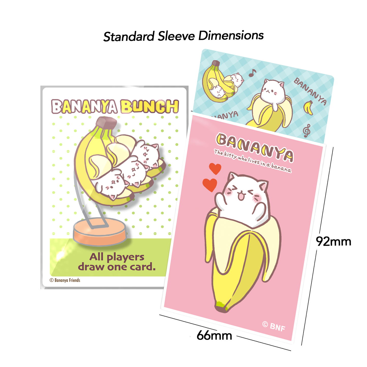 Officially Licensed Bananya Standard Sleeves - Pink Caffeine Critical