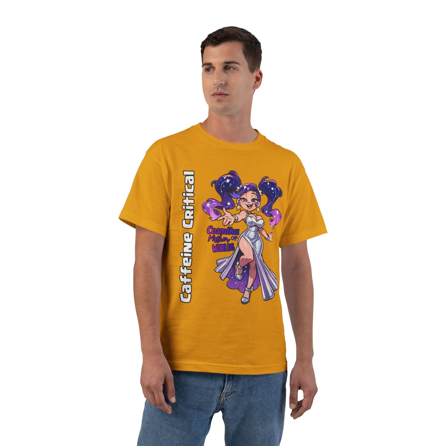 Cosmika Streetwear T-Shirt | Oversized Urban Style - Caffeine Critical Caffeine Critical