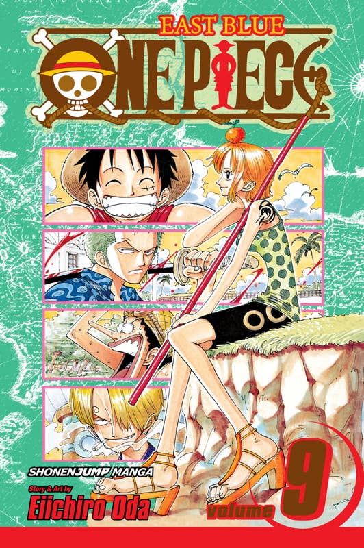 One Piece, Vol. 9 by Eiichiro  Oda: Paperback; 208 pages / English Caffeine Critical