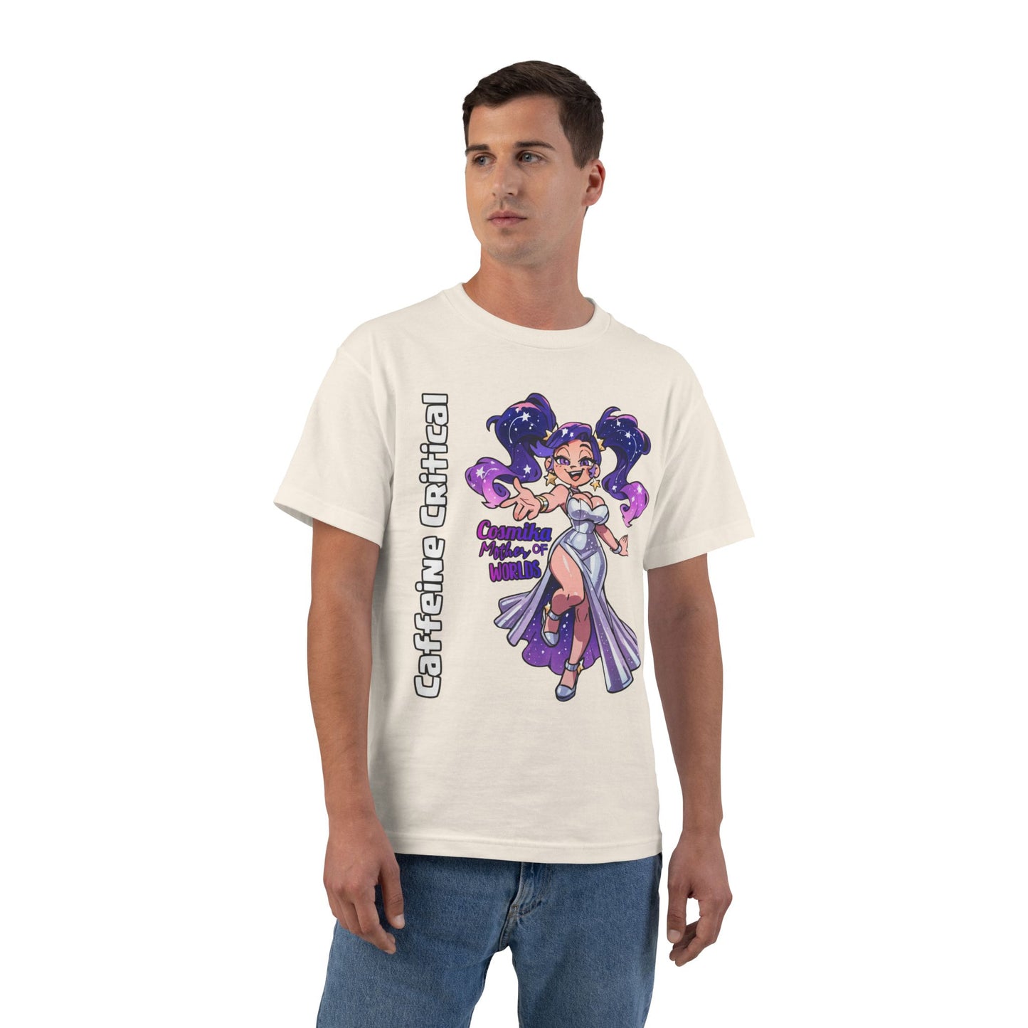 Cosmika Streetwear T-Shirt | Oversized Urban Style - Caffeine Critical Caffeine Critical
