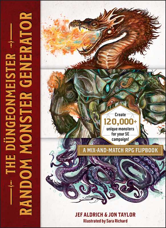 Düngeonmeister Random Monster Generator by Jef Aldrich: Hardcover; 128 pages / English - Caffeine Critical Caffeine Critical