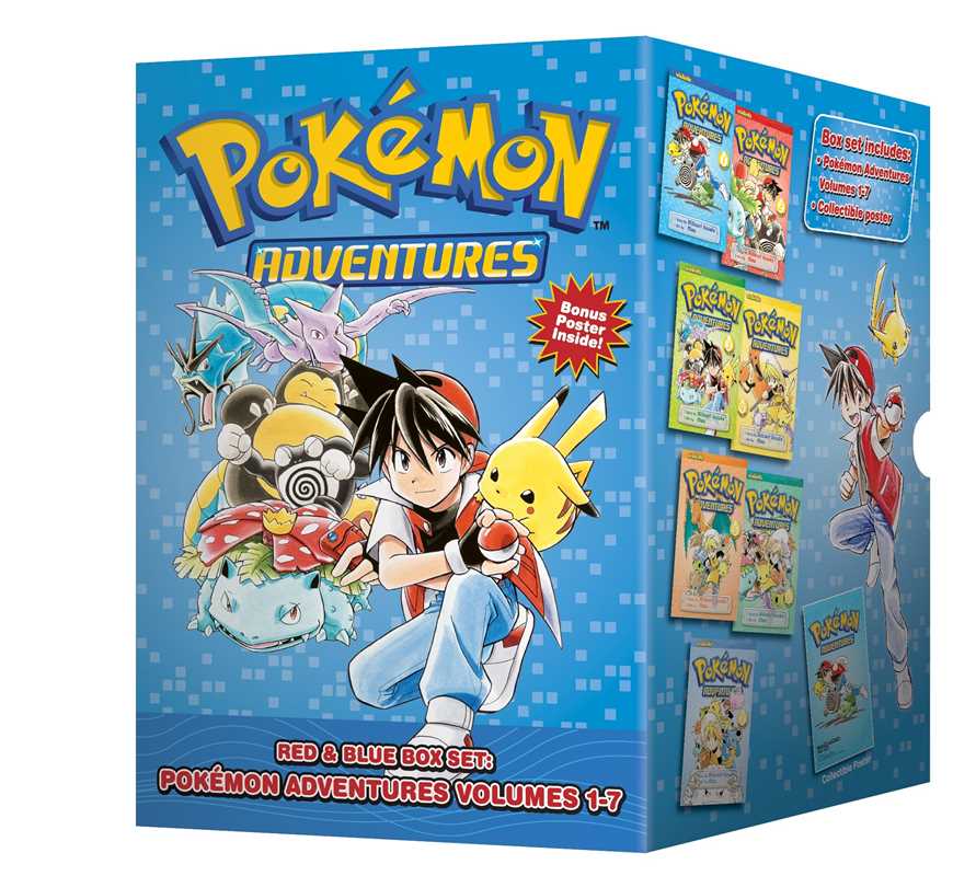 Pokémon Adventures Red & Blue Box Set (Set Includes Vols. 1-7) by Hidenori Kusaka: Paperback; 1504 pages / English Caffeine Critical