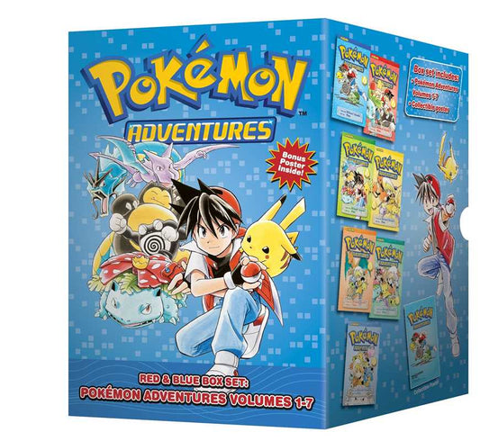 Pokémon Adventures Red & Blue Box Set (Set Includes Vols. 1-7) by Hidenori Kusaka: Paperback; 1504 pages / English Caffeine Critical