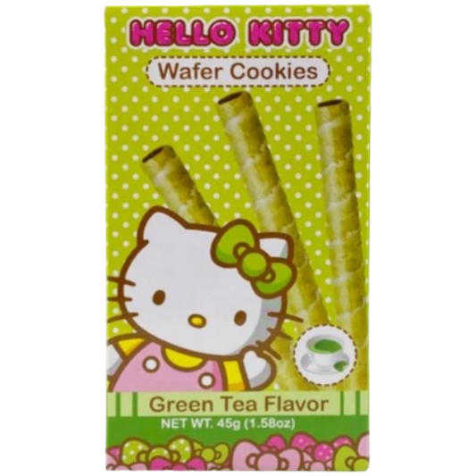 Hello Kitty Green Tea Wafer Cookies Caffeine Critical