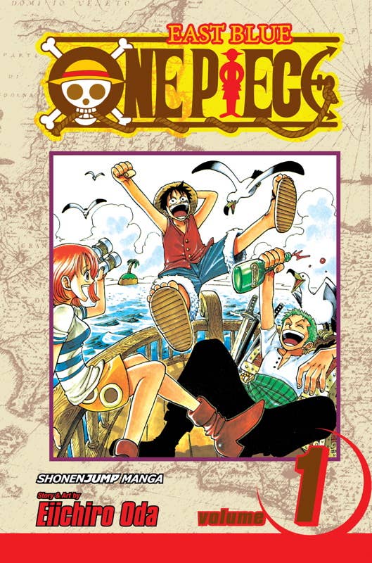 One Piece, Vol. 1 by Eiichiro  Oda: Paperback; 216 pages / English Caffeine Critical