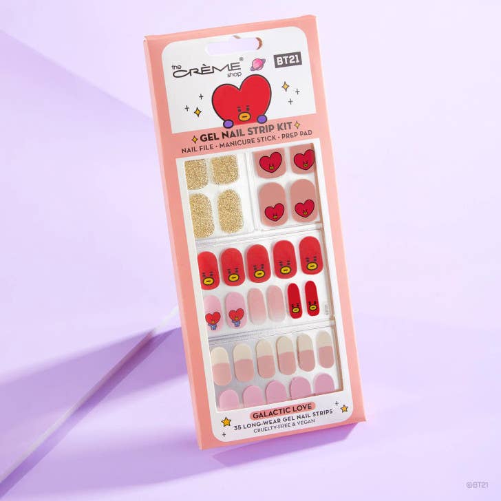 The Crème Shop - BT21 Gel Nail Strips: TATA - Caffeine Critical Caffeine Critical