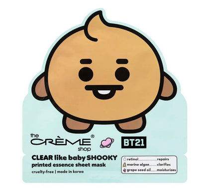 THE CREME SHOP CLEAR Like Baby SHOOKY Sheet Mask - Caffeine Critical