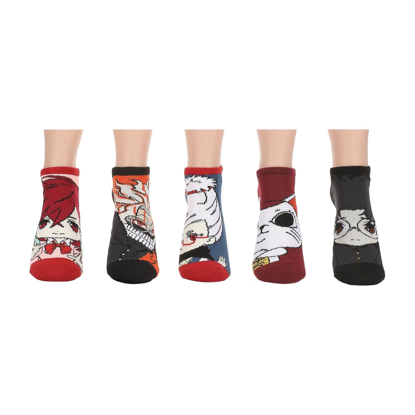 Dandadan Mix Characters Womens Ankle Socks 5 Pack Caffeine Critical