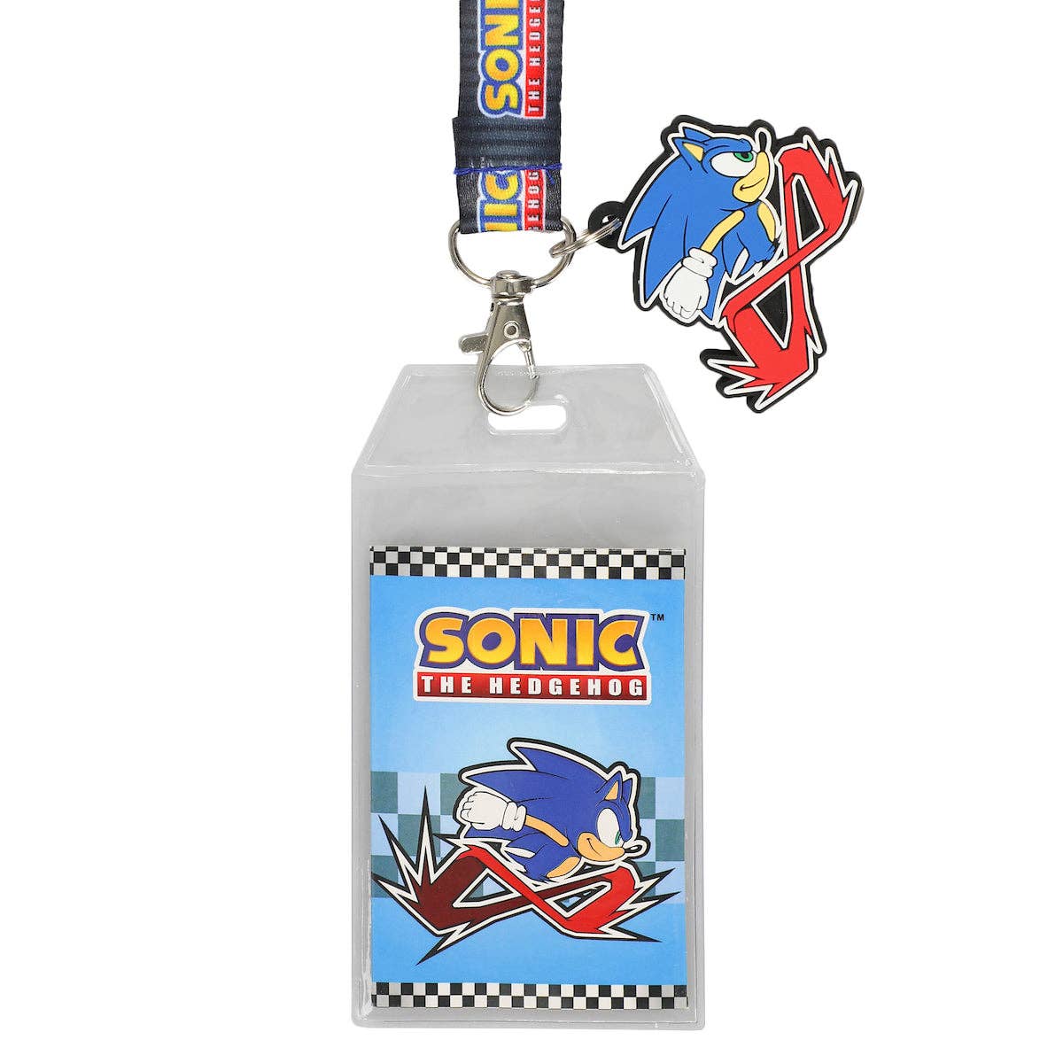 Sonic the Hedgehog Modern Lanyard with Breakaway Rubber Charm and ID Sleeve Caffeine Critical