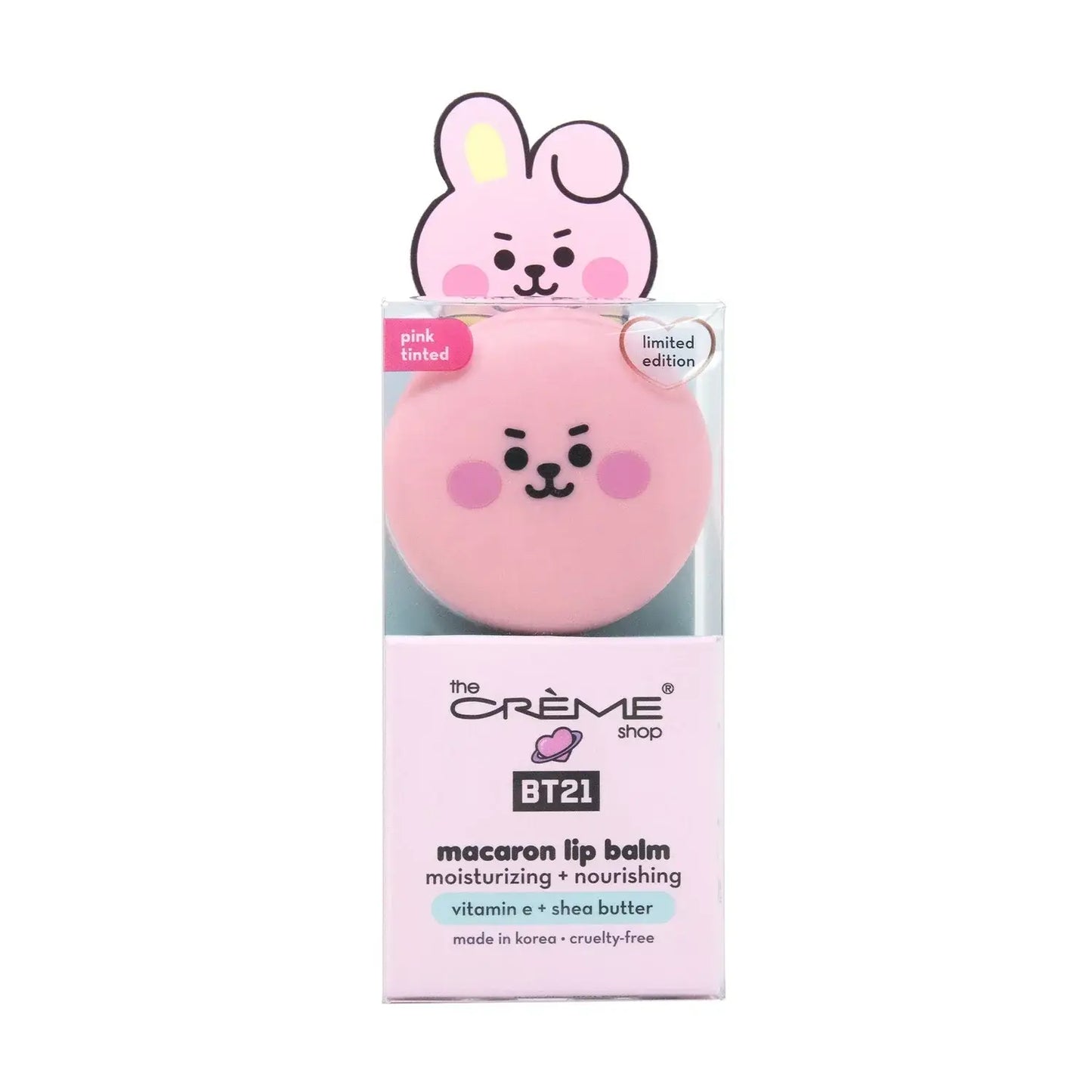 The Creme Shop x BT21 Macaron Lip Balm: COOKY - WHITE PEACH - Caffeine Critical Caffeine Critical