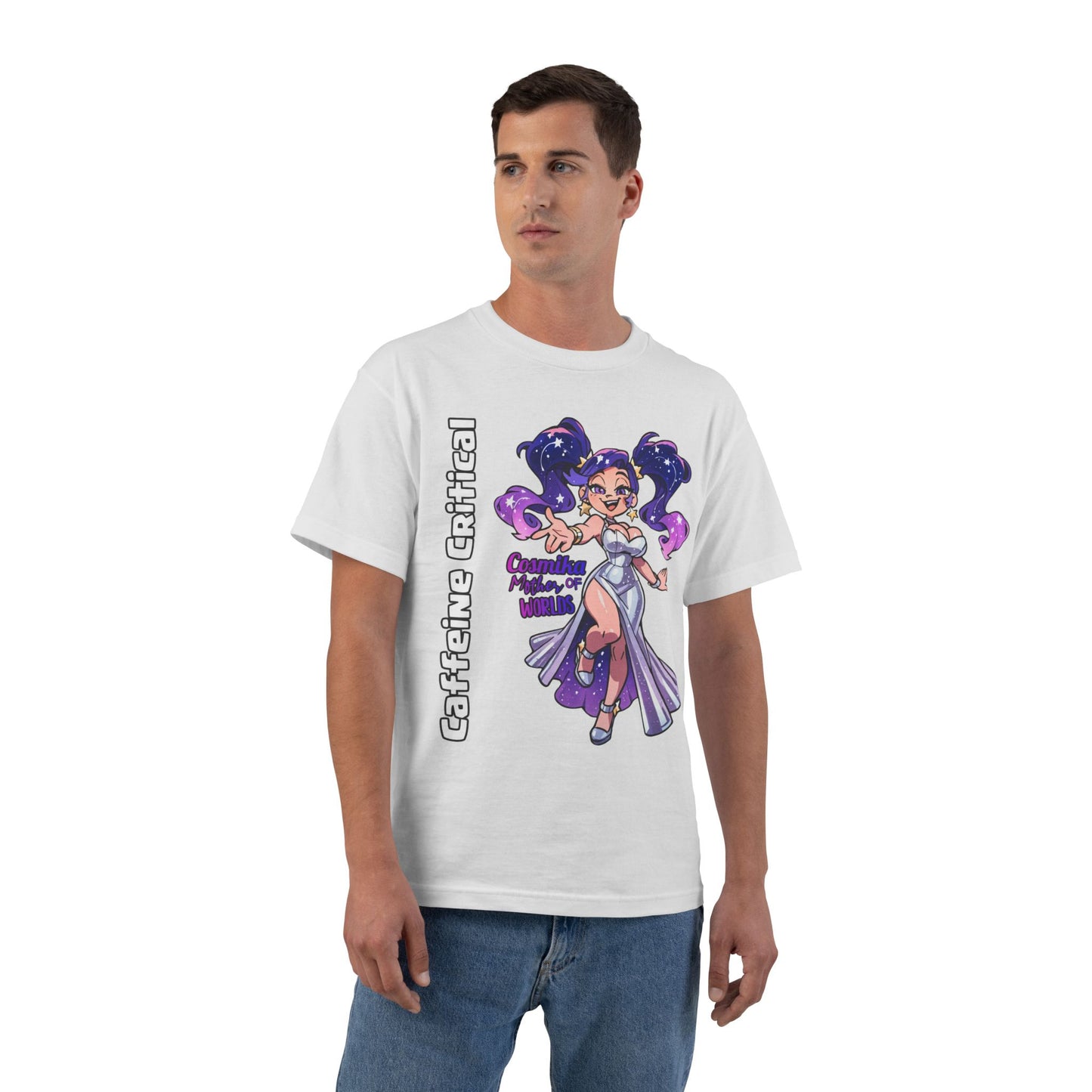 Cosmika Streetwear T-Shirt | Oversized Urban Style - Caffeine Critical Caffeine Critical