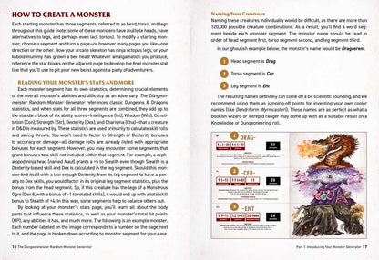 Düngeonmeister Random Monster Generator by Jef Aldrich: Hardcover; 128 pages / English - Caffeine Critical