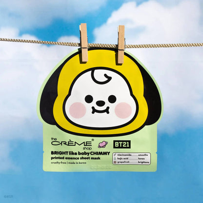 THE CREME SHOP BRIGHT Like Baby CHIMMY Sheet Mask - Caffeine Critical