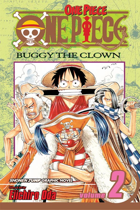 One Piece, Vol. 2 by Eiichiro  Oda: Paperback; 200 pages / English Caffeine Critical
