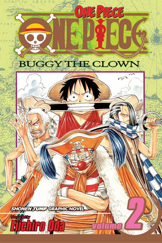 One Piece, Vol. 2 by Eiichiro  Oda: Paperback; 200 pages / English Caffeine Critical