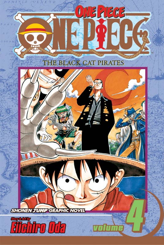 One Piece, Vol. 4 by Eiichiro  Oda: Paperback; 208 pages / English Caffeine Critical