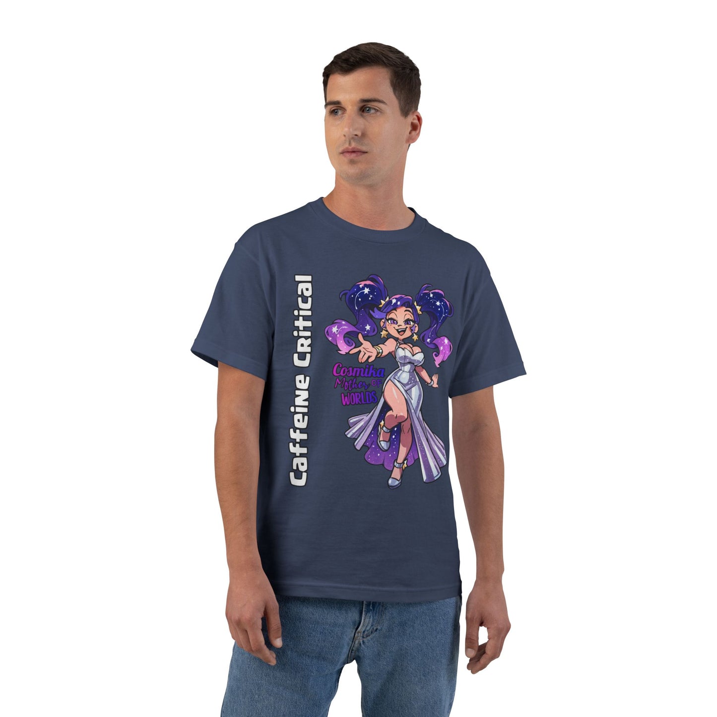 Cosmika Streetwear T-Shirt | Oversized Urban Style - Caffeine Critical Caffeine Critical