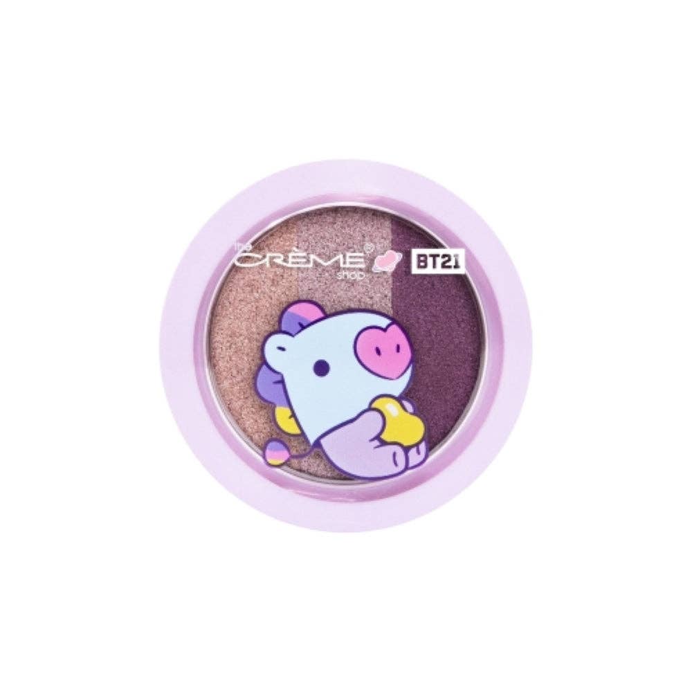 The Crème Shop | BT21 Baby MANG Ultra-Pigmented Eyeshadow Trio - Grape Jelly Bean - Caffeine Critical