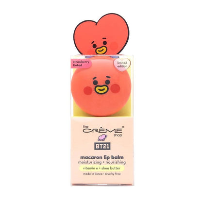 The Creme Shop x BT21 Macaron Lip Balm: TATA - STRAWBERRY MILK - Caffeine Critical